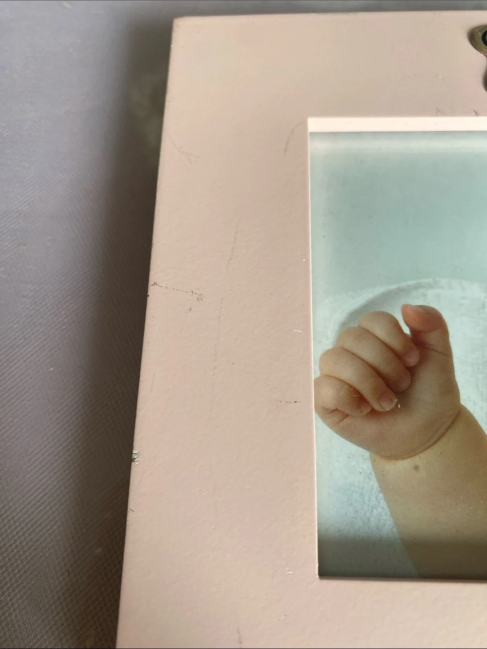 6x4 Pink Baby Picture Frame with 'Baby' Plaque